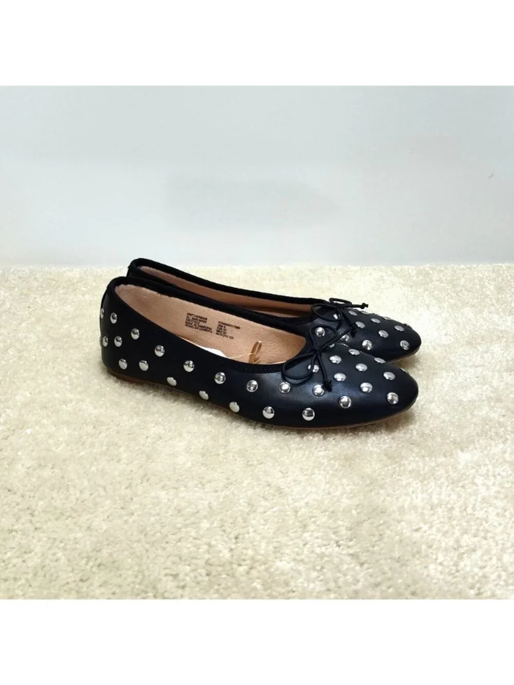 Time And Tru Studded Ballet Mary Jane Flats Loafers Slides Mules Slip-on US 6